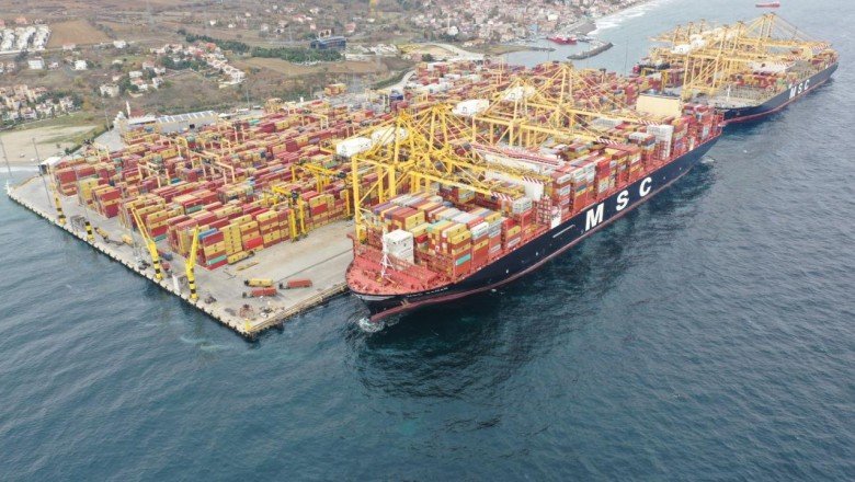 Dev konteyner gemisi MSC Samar Tekirdağ'a geldi