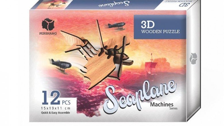 2019118 Pershang Deniz Uçağı – Seaplane / 17 parça – 3 Boyutlu Ahşap Puzzle