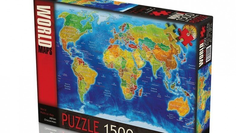 22011 KS World Political Map – Dünya Siyasi Haritası 1500 parça Puzzle / +12 yaş
