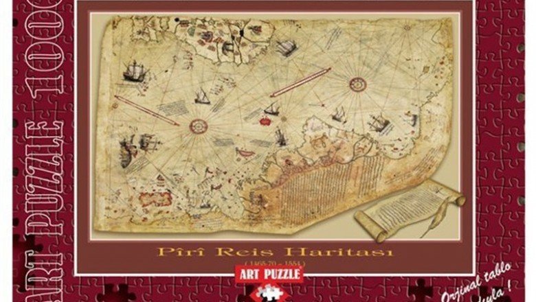 4308 Art Puzzle Piri Reis Haritası 1000 Parça Puzzle