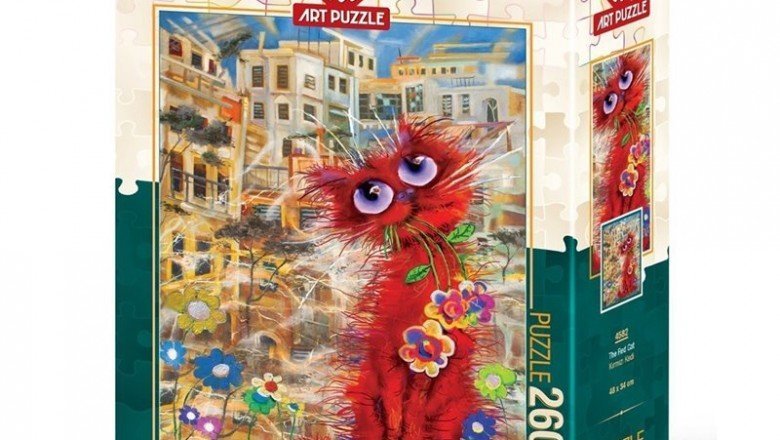 4582 Art Puzzle Kırmızı Kedi 260 Parça Puzzle