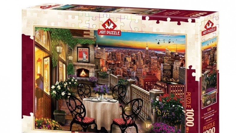 5184 Art Puzzle New York’ta Akşam Yemeği 1000 Parça Puzzle