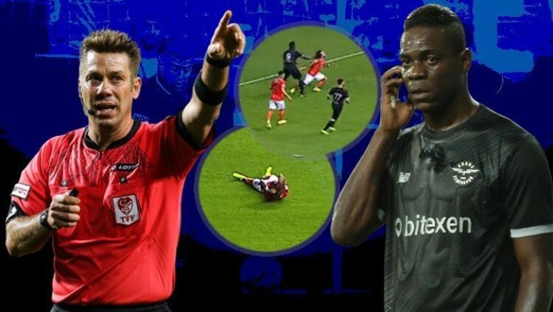 Adana Demirspor-Öznur Kablo Yeni Malatyaspor maçında Mario Balotelli’den olay hareket! Fıray Aydınus, VAR ile konuşunca…