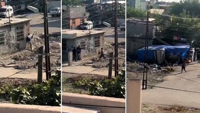 Adana’da iki grup arasında silahlı çatışma! O anlar kamerada