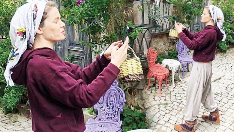 Ayvalık’ta tarihi bir konak aldığı haberleriyle gündeme gelmişti… Burcu Biricik hafta sonunu köyde geçirdi!
