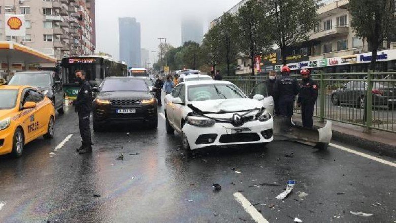 Beşiktaş’ta zincirleme kaza! ‘Arabalar pert oldu’