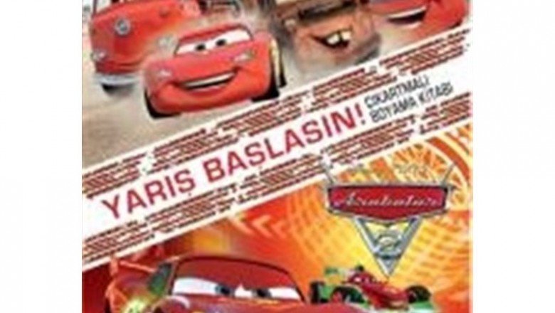 Disney Arabalar Yarış Başlasın Çıkartmalı Boyama Kitabı