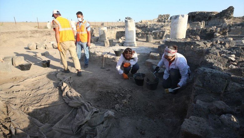 Hatay’da Epiphaneia Antik Kenti kazılarında tapınaktan dönüştürülmüş kilise bulundu