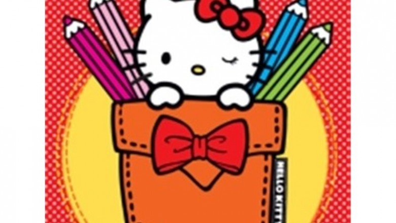 Hello Kitty Renkli Kalemler Boyama Kitabı
