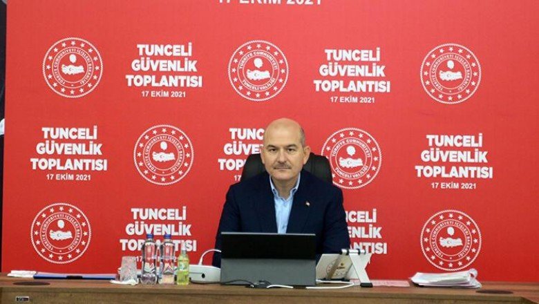İçişleri Bakanı Süleyman Soylu, Tunceli’de güvenlik toplantısına katıldı