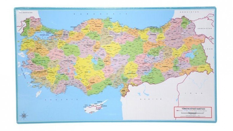 LCSH001 Laço Siyasi Harita Çerçeveli Puzzle