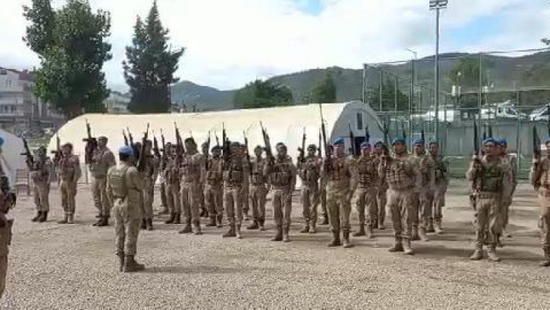 Sinop’ta selde görev alan komandolar ant içerek ayrıldı