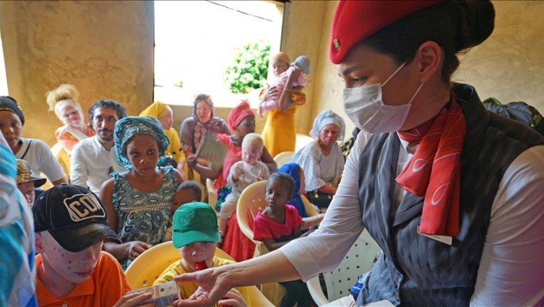 THY ekibi, Afrika’da güneş kremiyle ‘hayat kurtarıyor’