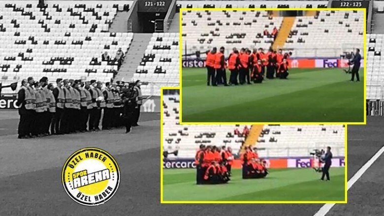 Vodafone Park’ta ilginç görüntü! Güvenlikler futbolcu gibi seremoniye çıktı ve…