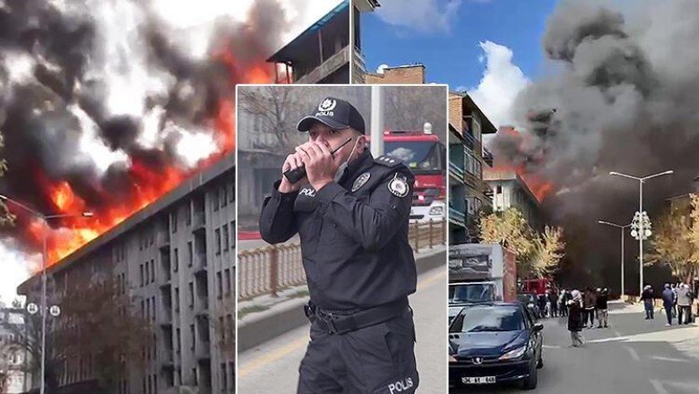 Yer Erzurum… İller Bankası’nın eski binasında yangın paniği