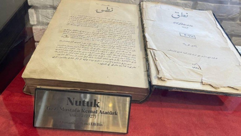 95 yıllık orijinal Nutuk Antalya’da sergileniyor