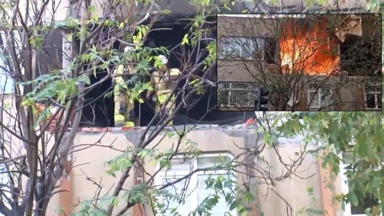 Bağcılar’da bir binada patlama sonrası yangın