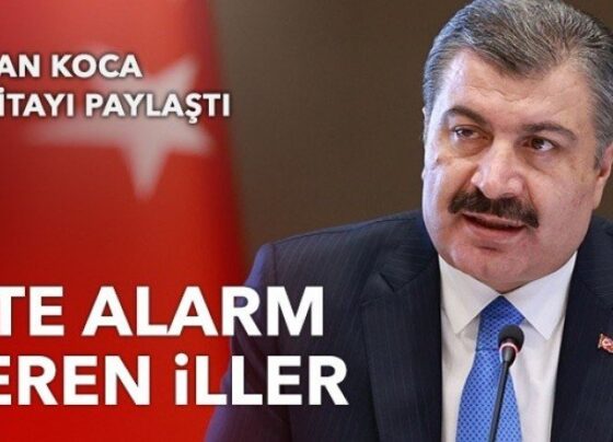 Bakan Koca, haftalık vaka haritasını açıkladı
