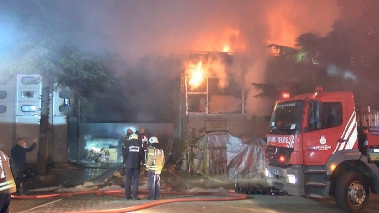 Başakşehir’de dokuma atölyesinde yangın