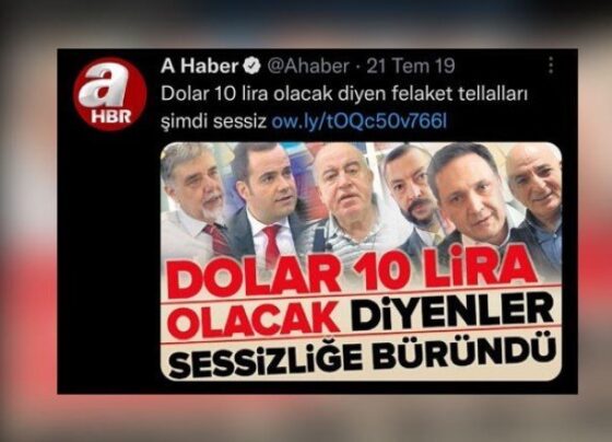 Dolar 10 TL’ye yükseldi, yandaş A Haber alay konusu oldu