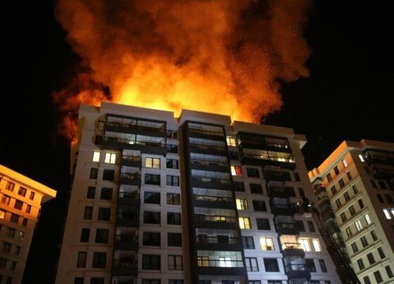 Eskişehir’de 11 katlı binada yangın