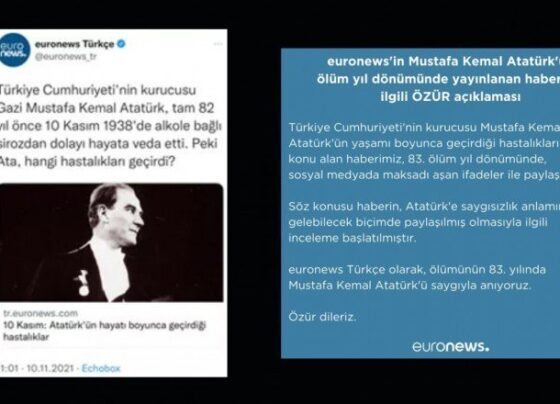 Euronews, Atatürk paylaşımı için özür diledi