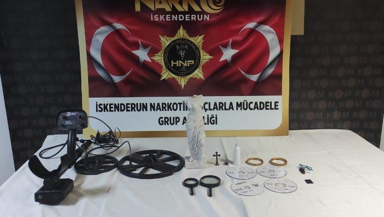 Hatay’da tarihi eser kaçakçılarına yönelik operasyonda 2 şüpheli yakalandı