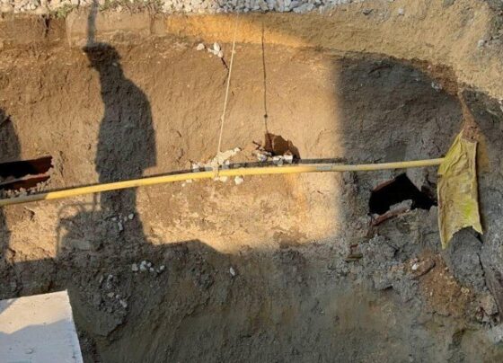 İznik’te altyapı çalışması sırasında tarihi eser bulundu