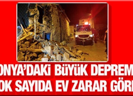 Konya'da meydana gelen 5.1 büyüklüğündeki depremde evler zarar gördü!