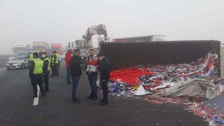 Kuzey Marmara Otoyolu’nda kaza ulaşımı aksattı