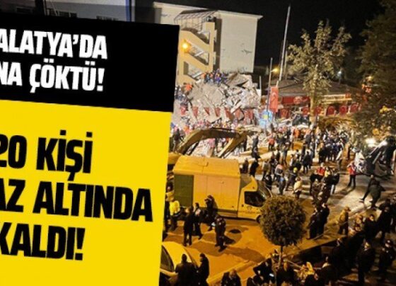 Malatya'da Yeşilyurt'ta bina çöktü: 20 kişi enkaz altında kaldı