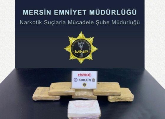 Mersin Uluslararası Limanı’nda, 6 kilo 750 gram kokain ele geçirildi