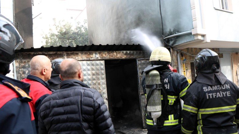 Samsun’da bir depoda yangın çıktı