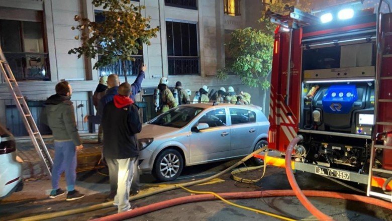 Şişli’de bina yangını: Mahsur kalanlar kurtarıldı
