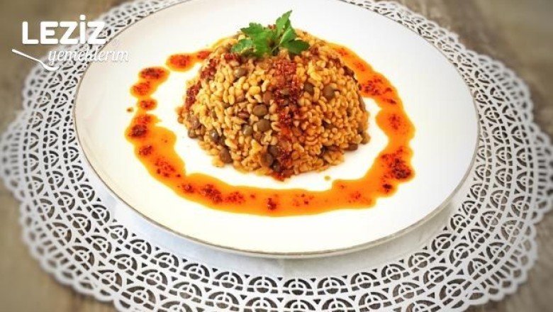 Yeşil Mercimekli Bulgur Pilavı Yapılışı