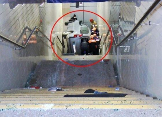 Akılalmaz kaza! Metro alt geçidine uçtu… – Posta