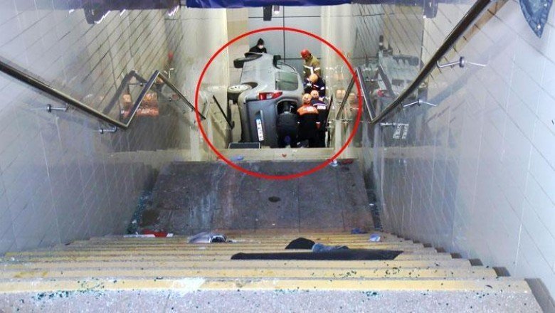 Akılalmaz kaza! Metro alt geçidine uçtu… – Posta