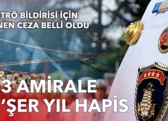 Emekli amirallere Montrö İddianamesi: 103 şüpheli için 12 yıl hapis cezası istendi