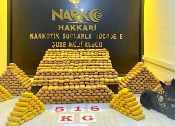 Hakkari’de 515 kilogram uyuşturucu ele geçirildi
