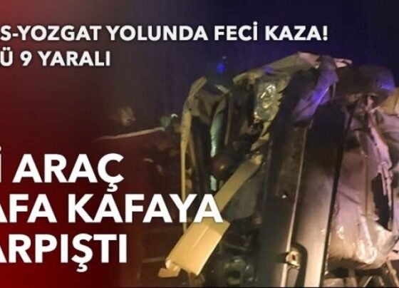 İki araç kafa kafaya çarpıştı: 2 ölü, 9 yaralı