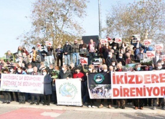 İkizdereliler yıkımı protesto etti