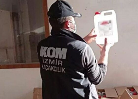 İzmir’de 2 ton sahte etil alkol ele geçirildi