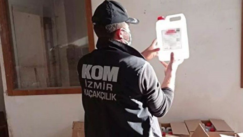 İzmir’de 2 ton sahte etil alkol ele geçirildi
