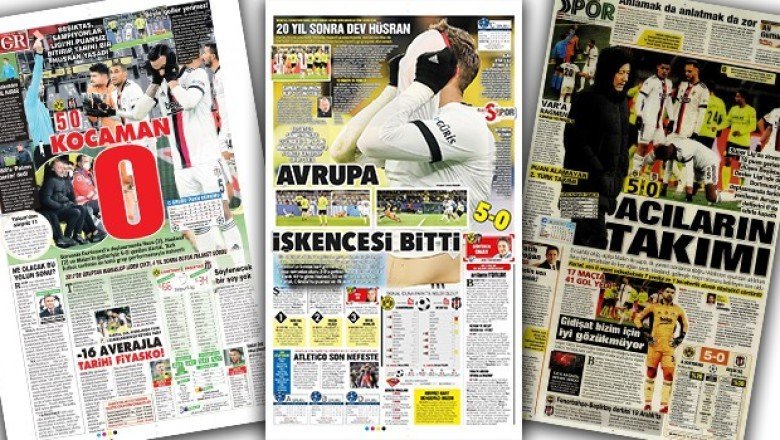 Manşetlerle B. Dortmund – Beşiktaş maçı! (8 Aralık)