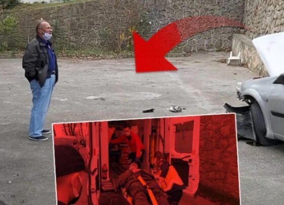 Oğlunun kaza yaptığını gören babadan şok sözler