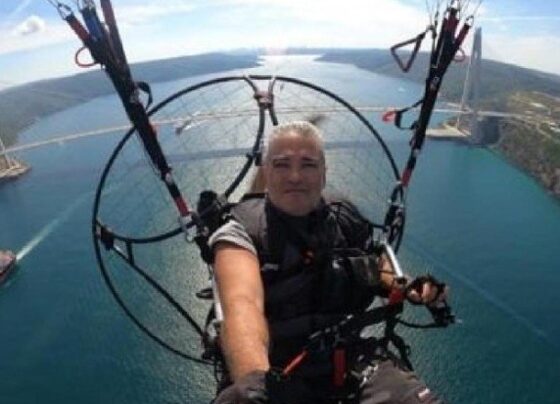 Paramotor pilotu hayatını kaybetti