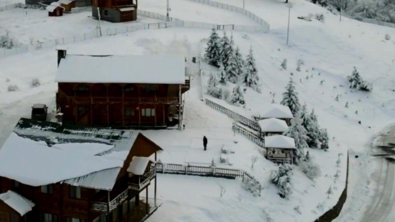 Sakin şehir Şavşat’tan kar manzaraları