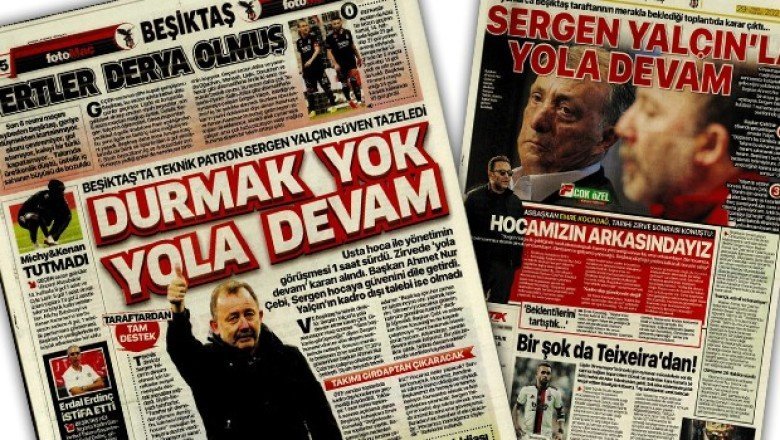 Sergen Yalçın’la yola devam!.. Manşetlerle Beşiktaş! (29 Kasım)