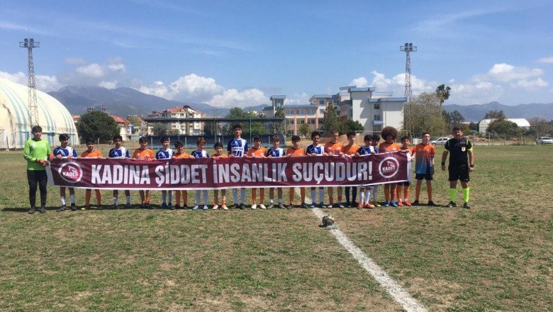 Gazipaşa’da sporcular ‘kadına şiddete’ dur dedi