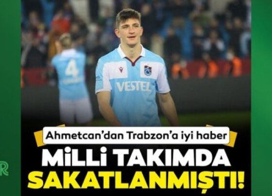 Milli takımda sakatlanan Ahmetcan Kaplan’dan Trabzonspor’a iyi haber!